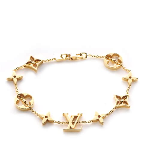 louis vuitton gold lv bracelet|Louis Vuitton initial bracelet.